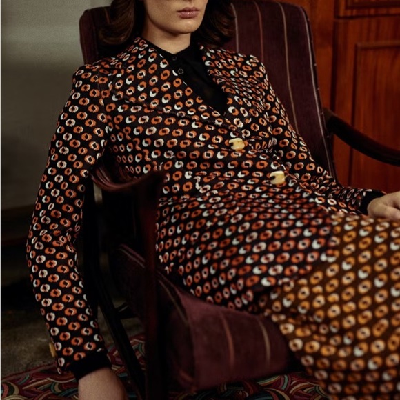 Prada Rare Retro Knit Printed Button Structured Blazer Jacket - Picture 1 of 13